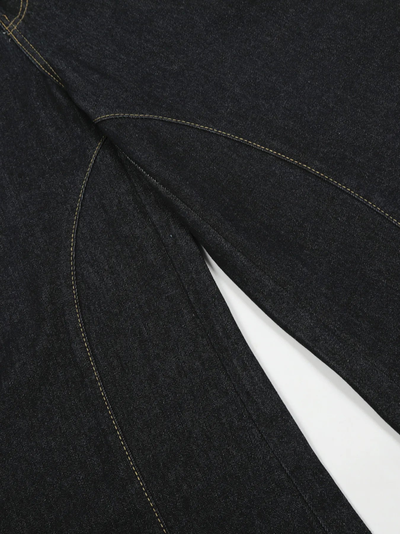 Men's Button Fly High Waist Curved Jeans