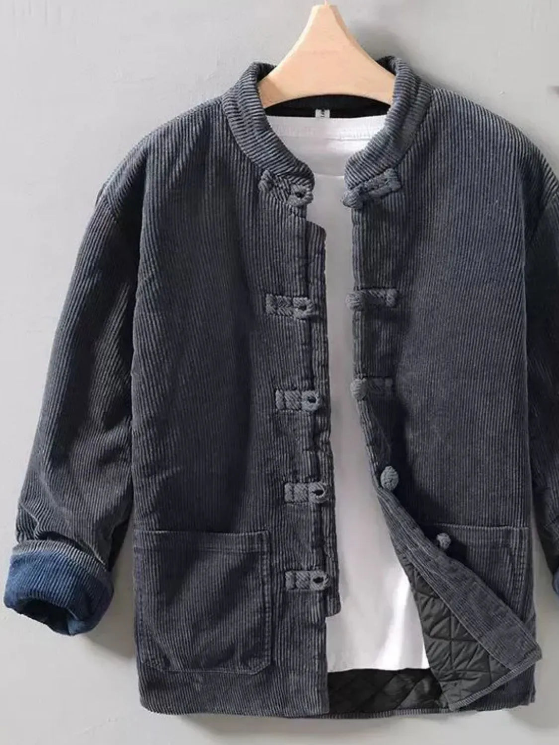 Men's Button Front Long Sleeve Jacket