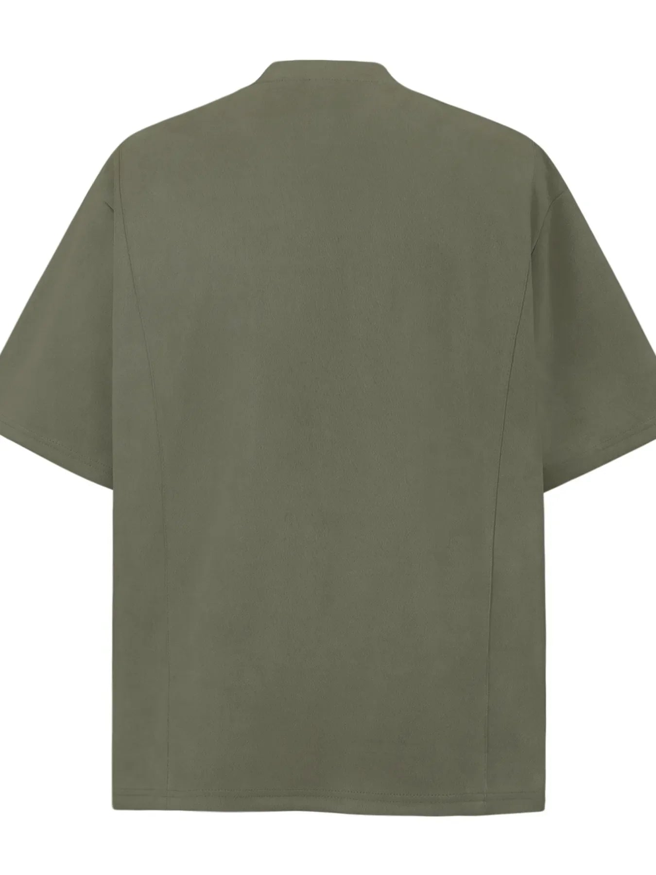 Men's Oversized Diagonal Zip Short Sleeve T-Shirt