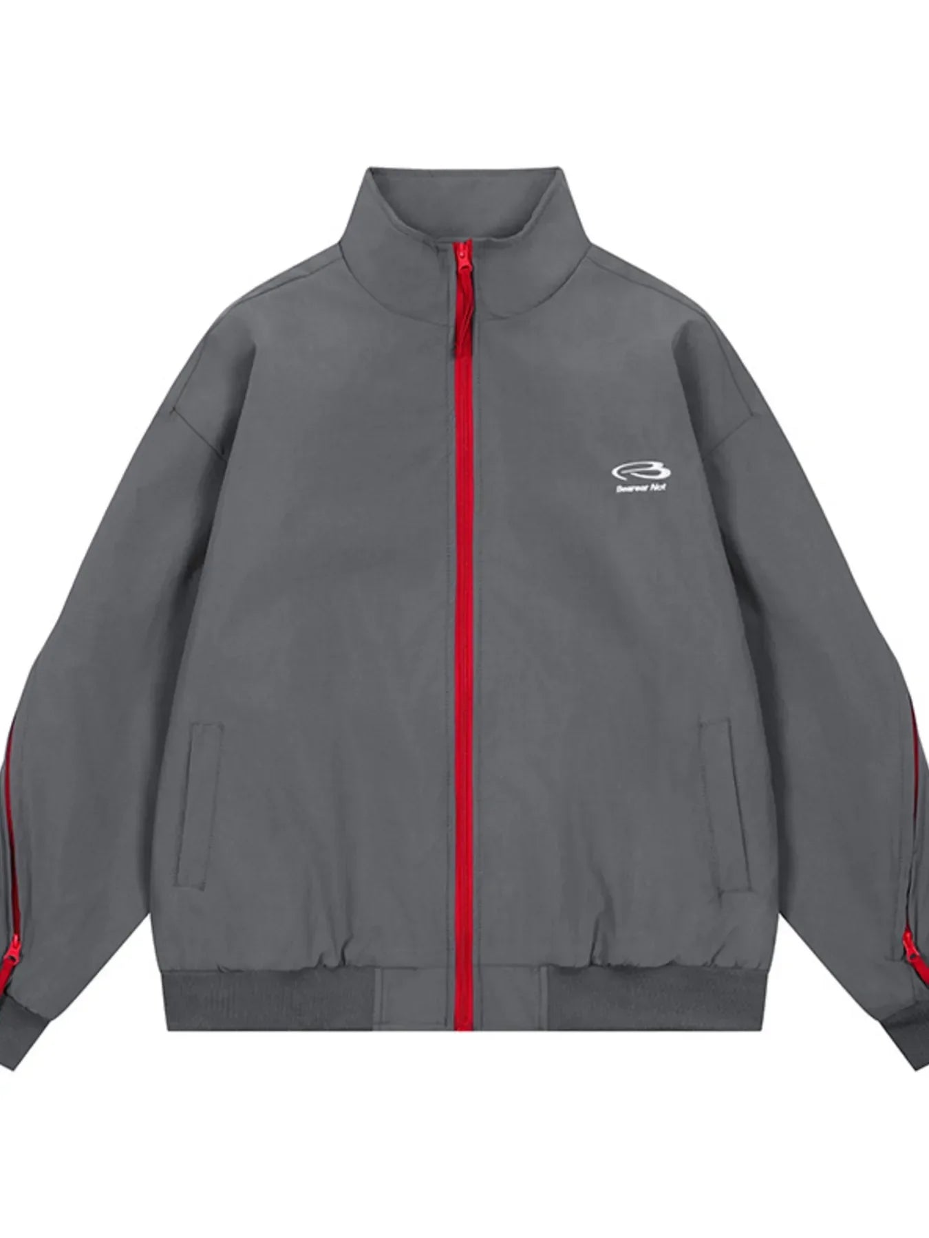 Men's Striped Zip Up Long Sleeve Jacket